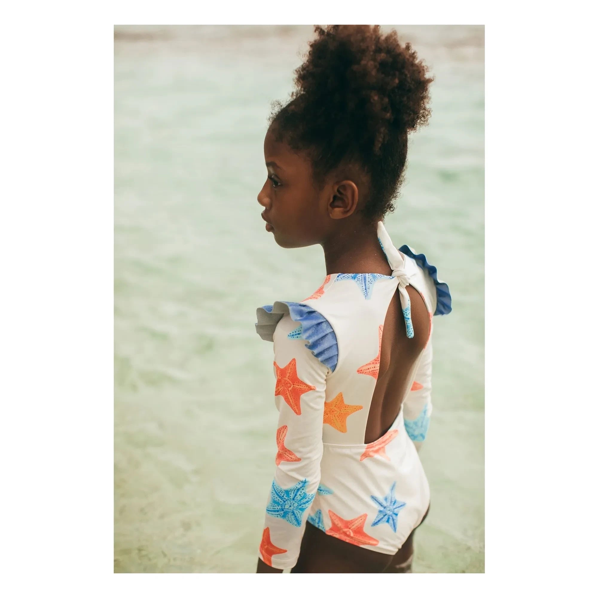 Pepita & Me - Wings Star Long Sleeve Swimsuit | Ecru
