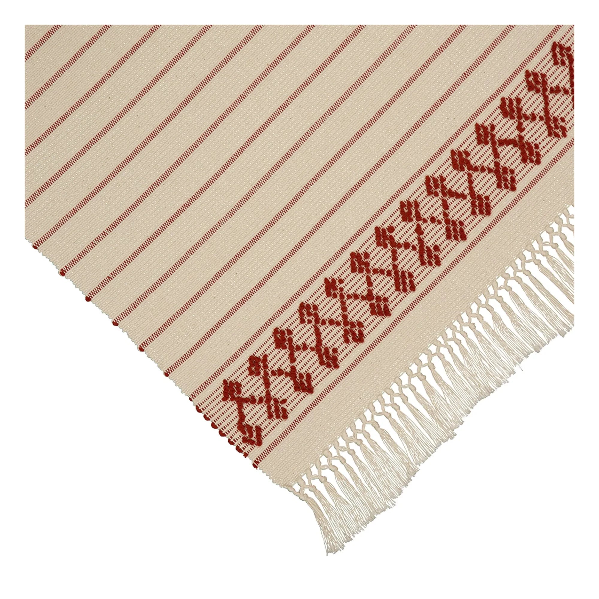 House of Capricorn - Amélia embroidered placemat | Brick red