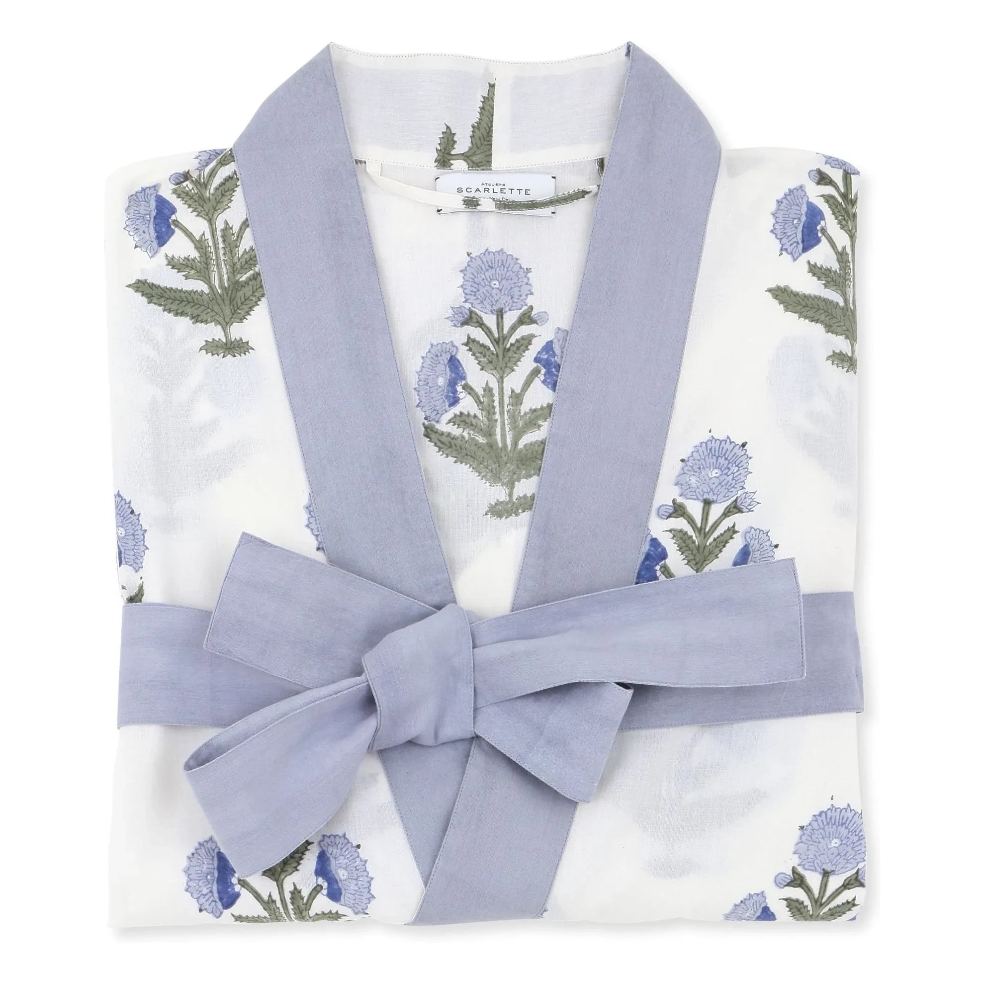 Scarlette Ateliers - Clark Poppy Desenli Kimono | Beyaz