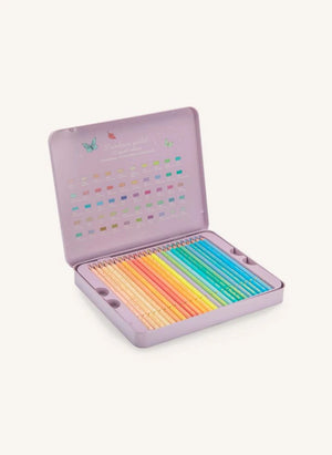 Moulin Roty - Pastel Colored Crayon Box - Les Rosalies