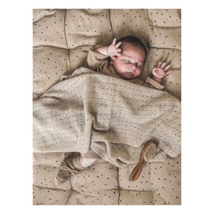 My Little Freckle - Organic Cotton Pointelle Blanket | Beige