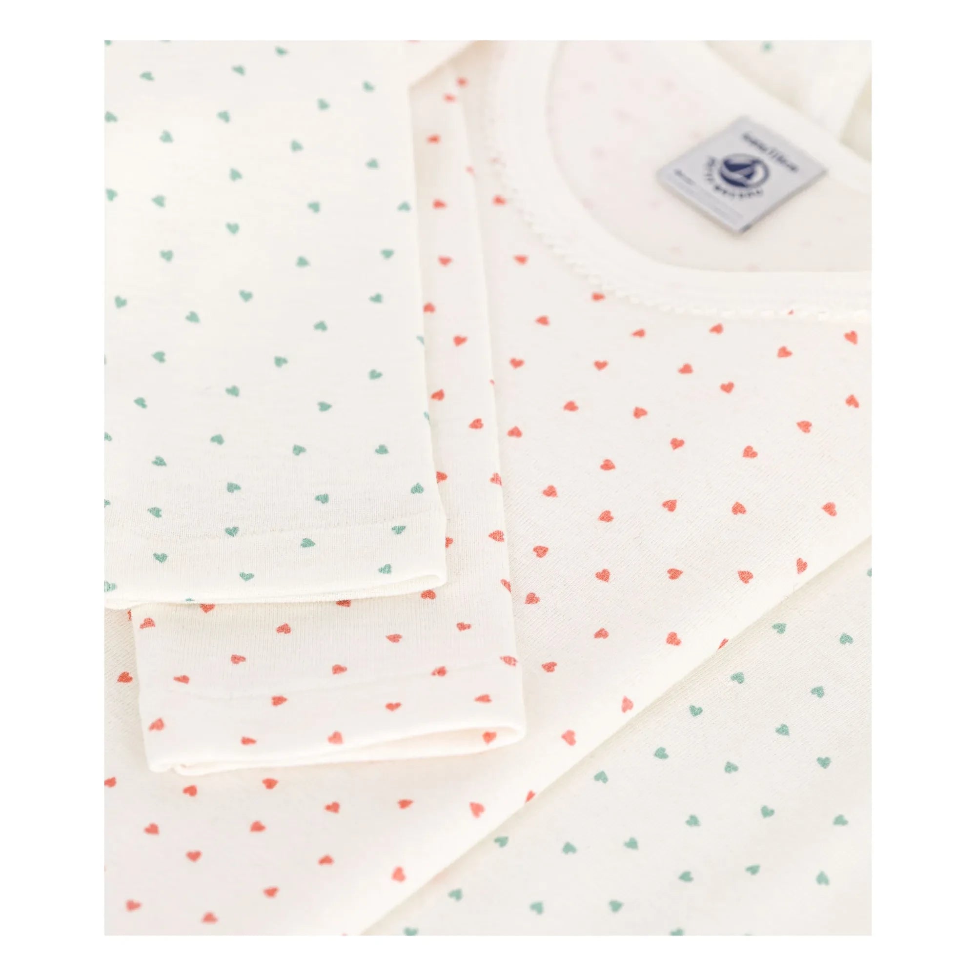 Petit Bateau - Kalpli 2'li Tişört Seti | Beyaz