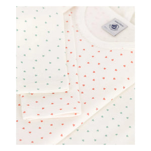 Petit Bateau - Kalpli 2'li Tişört Seti | Beyaz