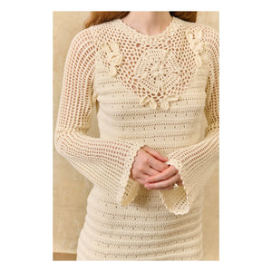 Louise Misha - Eleonora Cotton Dress | Cream