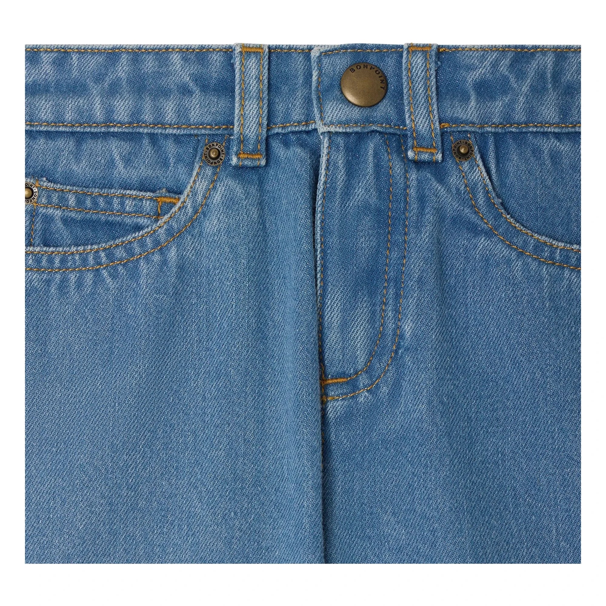 Bonpoint - Elvio Denim Bermuda Shorts Organic Cotton | Blue