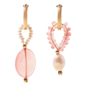 Camille Colette Studio - Jim Quartz Hoop Earrings | Pink