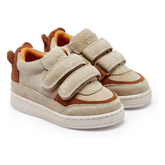 Donsje - Pinou Bear Suede Velcro Sneakers | Beige