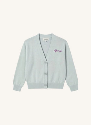 Smallable Kid - Alvi Glow Up Wool Cardigan | Light Blue