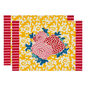 Lisa Corti - Arabesque Corolla American Serving Set - 2-piece | Yellow