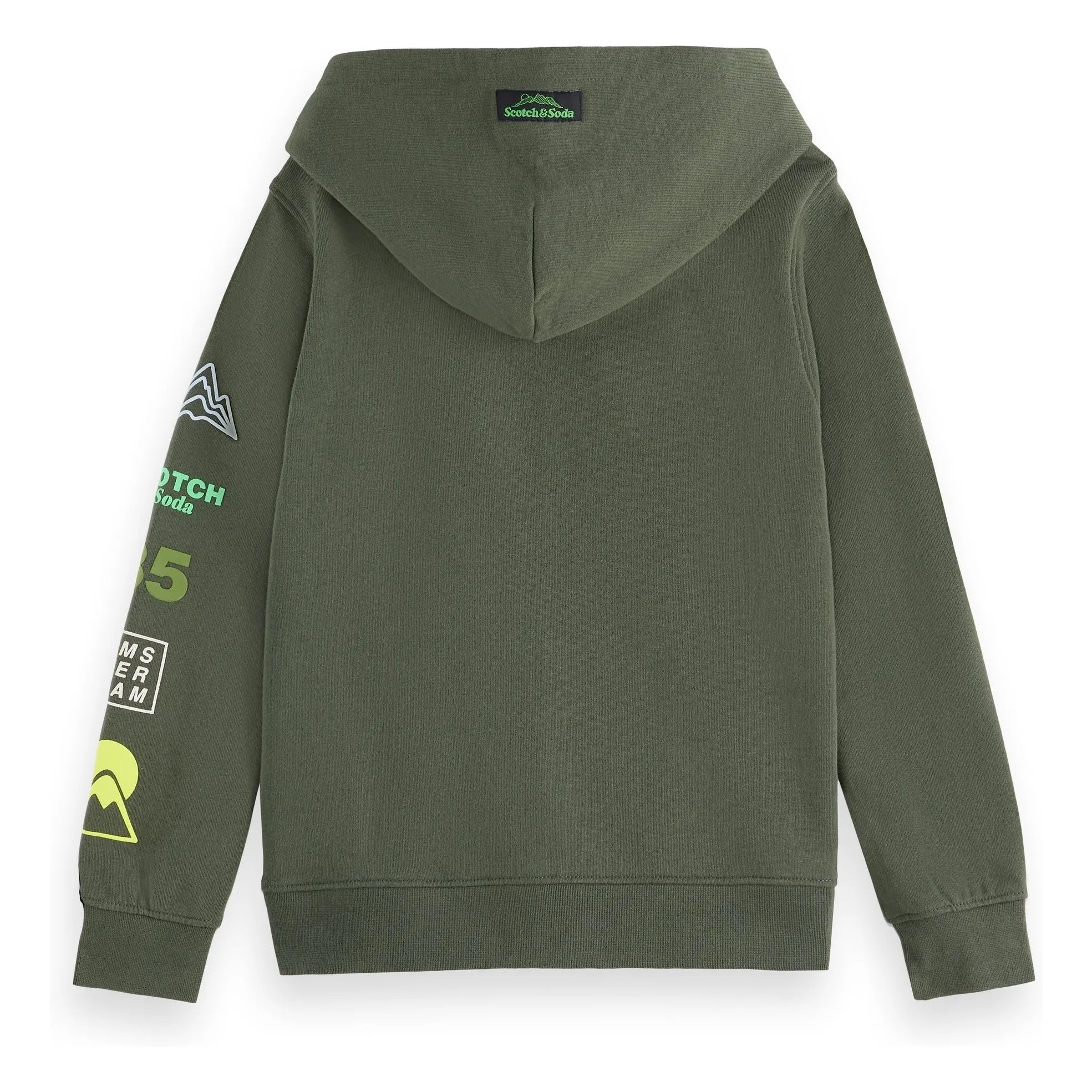 Scotch & Soda - Artwork Zip-up Sweatshirt | Green