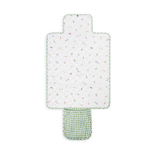 Avery Row Cotton Travel Baby Changing Mat - Greenhouse Gingham-Travel Changing Mats-Greenhouse Gingham- | Natural Baby Shower
