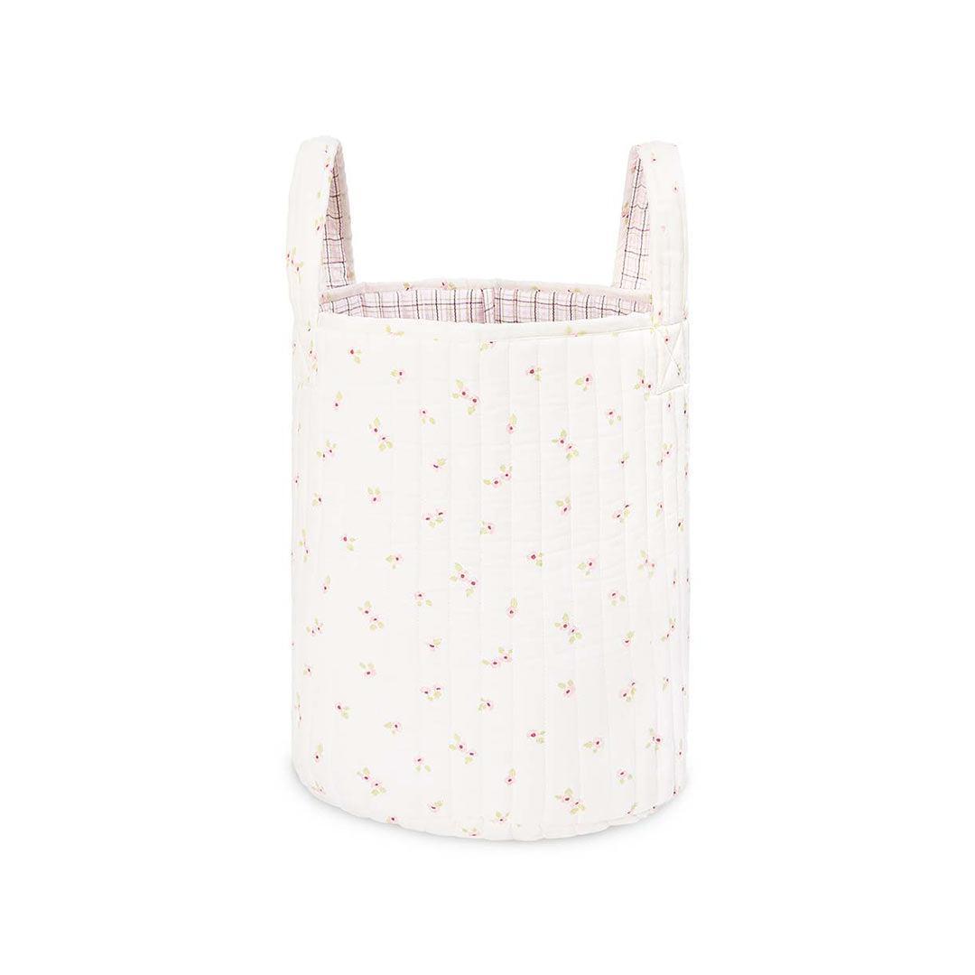 Avery Row Large Quilted Storage Basket - Anemone/Pink Check-Storage Baskets-Anemone/Pink Check- | Natural Baby Shower