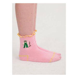 Bobo Choses - Organic cotton farm ruffled socks | Pink