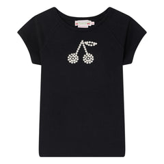 Bonpoint - Asmae Cherry Organic Cotton T-Shirt | Black