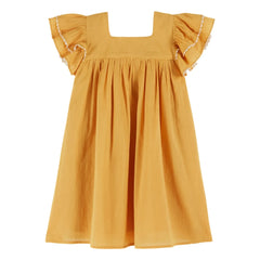 Emile et Ida - Yellow Voile Ruffled Dress