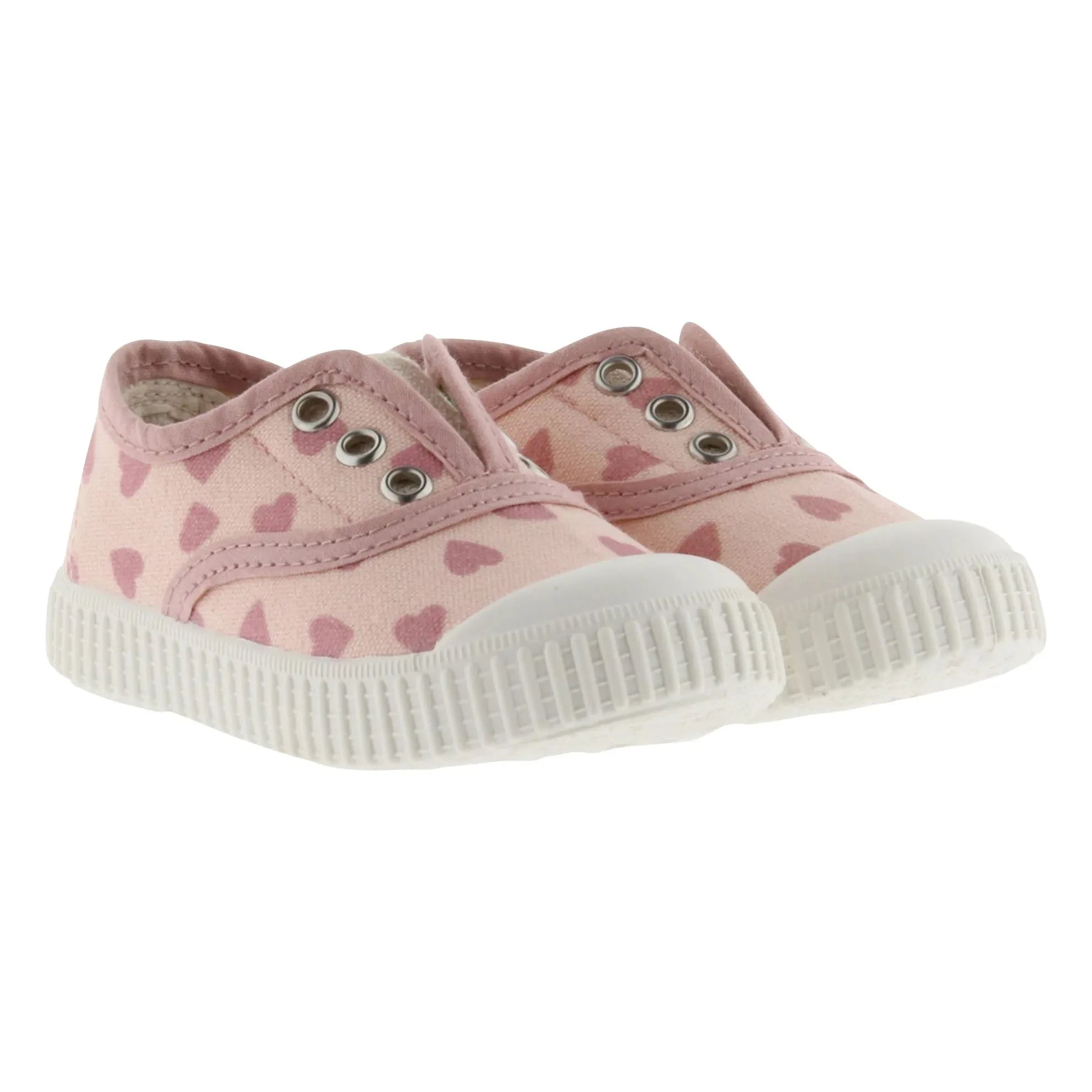 Victoria - Elastico Lona Hearts Sneakers | Dust Pink