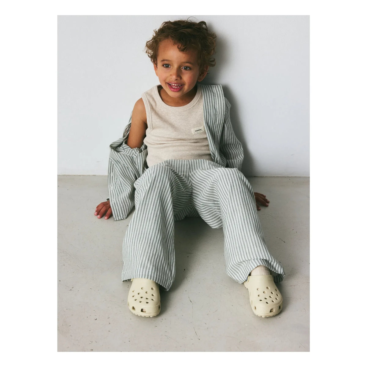Brunobruno Nation - Francis Striped Organic Cotton Pants | Green