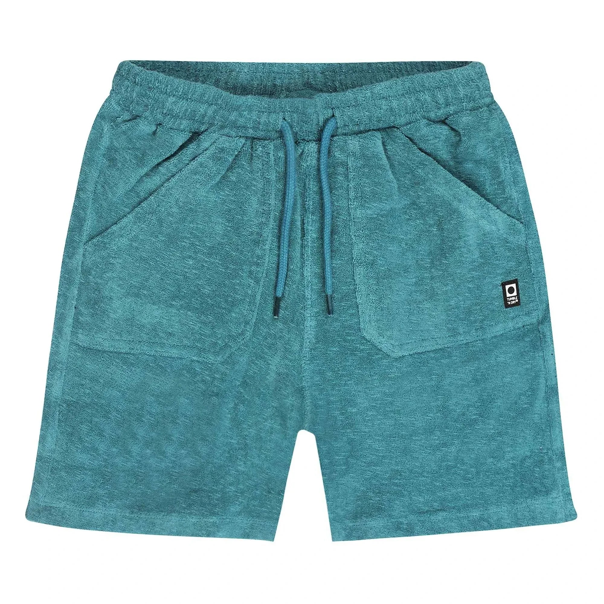 Tumble N'Dry - Short Beach Port Peshtemal Organic Cotton | Peacock Blue