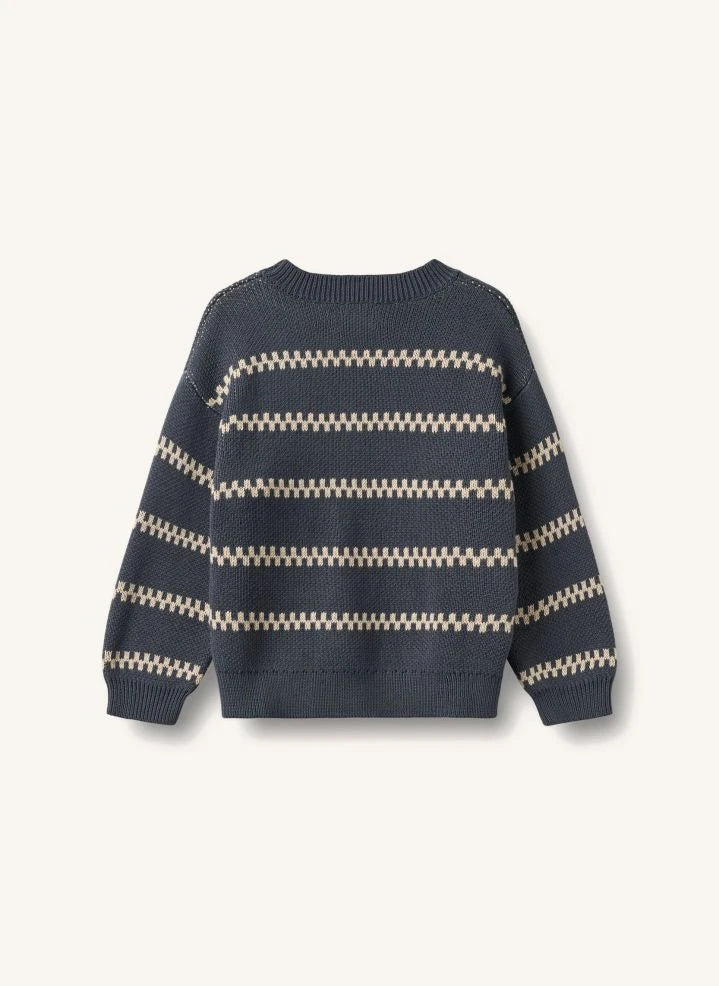 Wheat - Harlow Organic Cotton Jacquard Sweater | Ecru