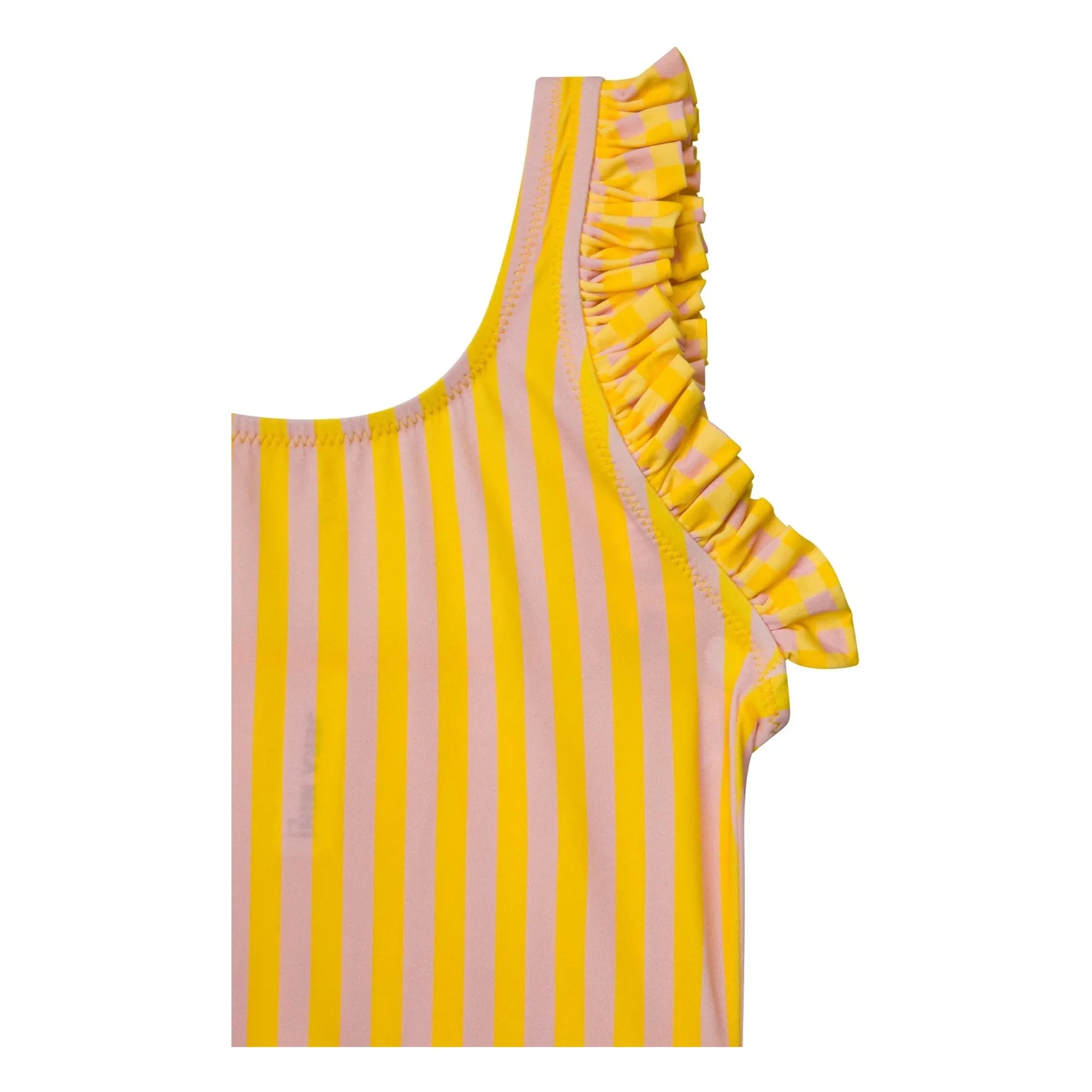 Jera Mini - Striped Ruffle Swimsuit | Yellow