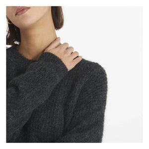 American Vintage - East Alpaca Turtleneck Sweater | Speckled Charcoal Gray