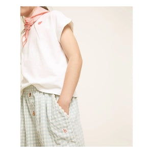 Búho - Checkered Seersucker Skirt | Aqua