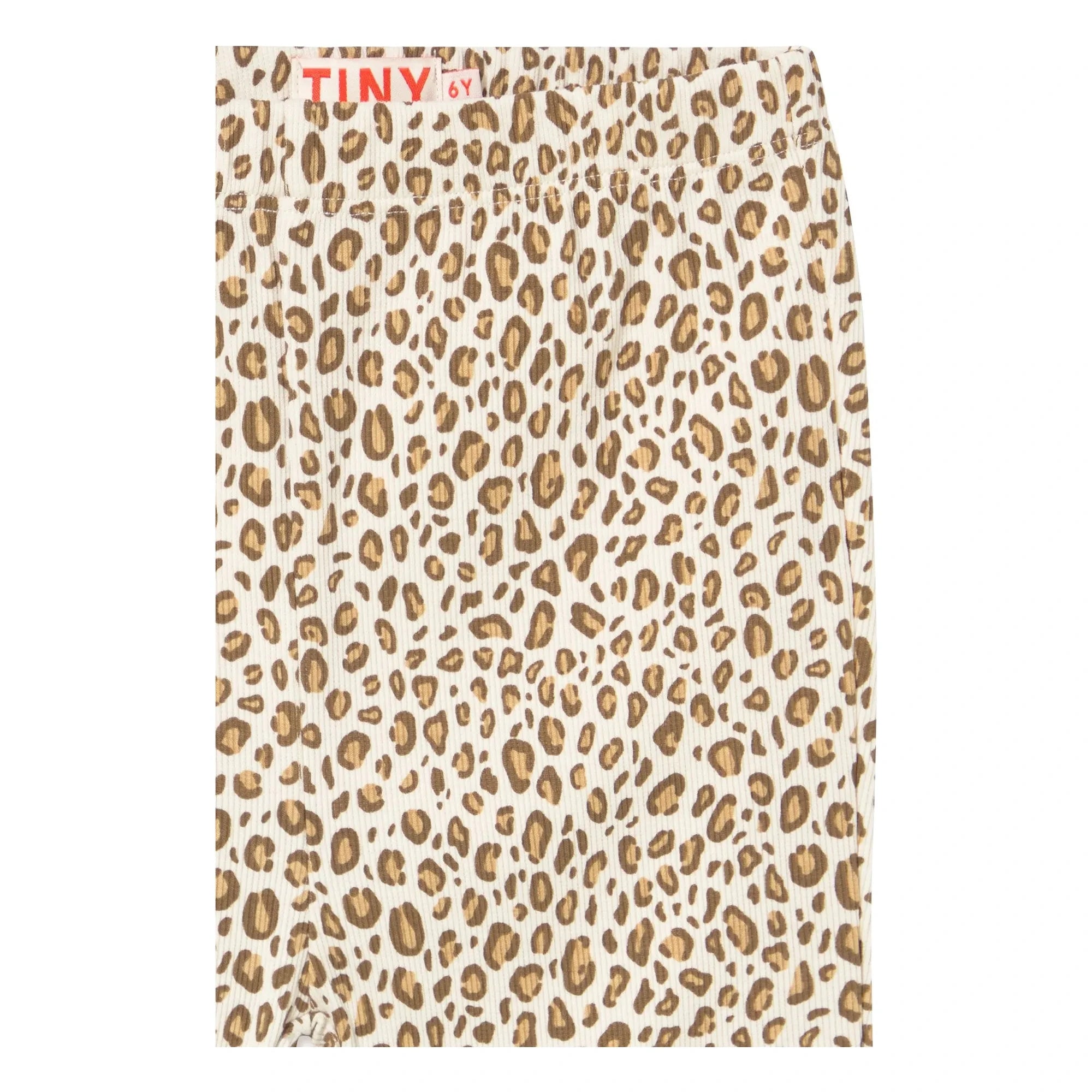 Tinycottons - Organic Cotton Leopard Rib Flare Pants | Beige
