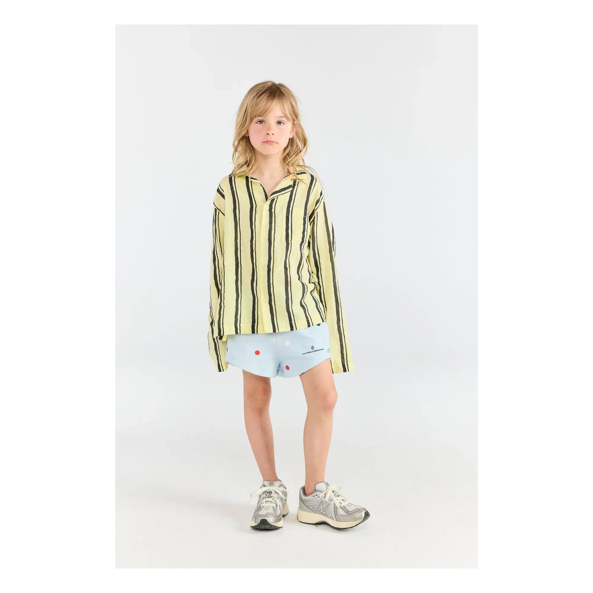 The Animals Observatory - Polka Dot Short Gardener | Light Blue