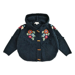 Louise Misha - Ezi Wool Cape Cardigan | Navy