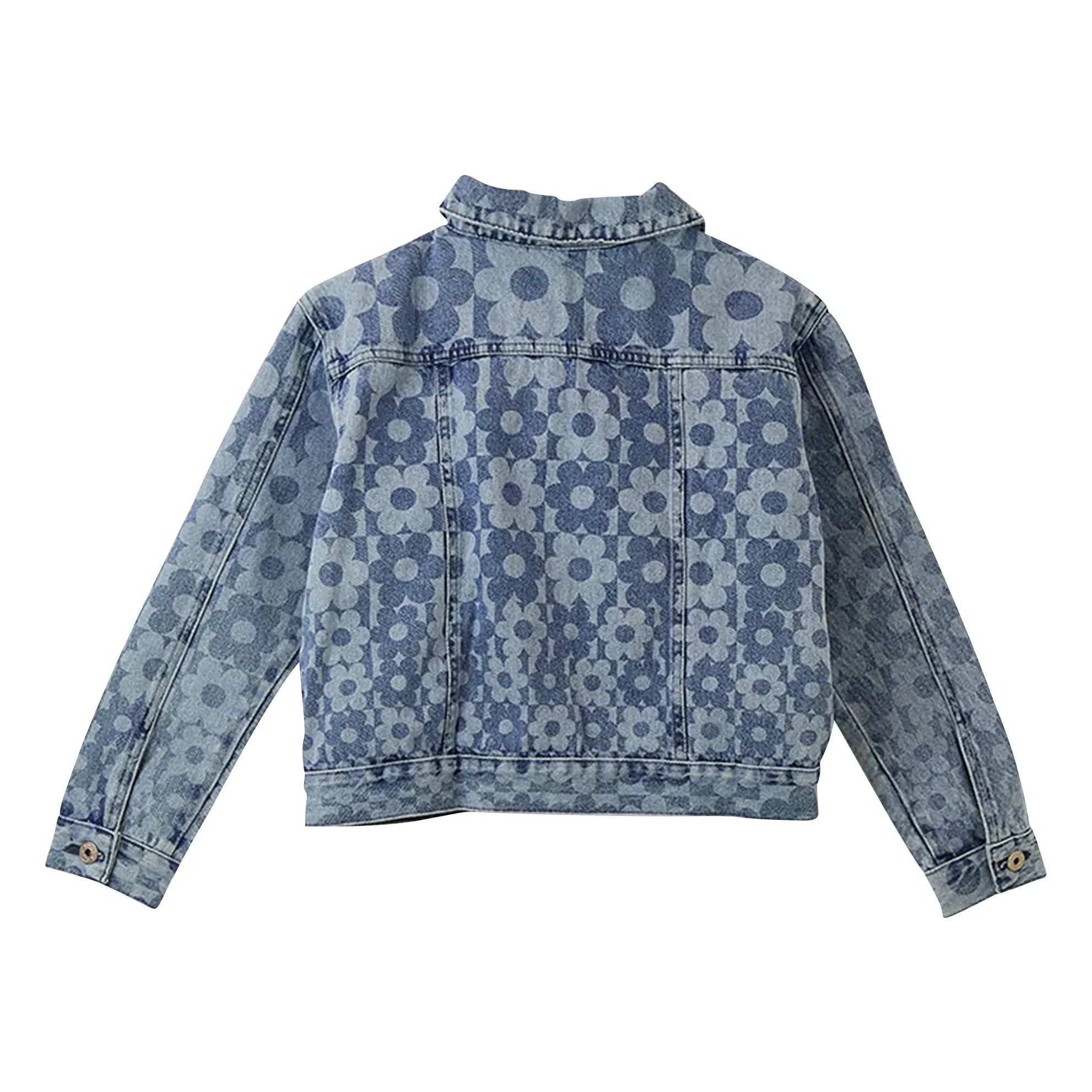 Fabula - Floral Denim Jacket | Light Blue