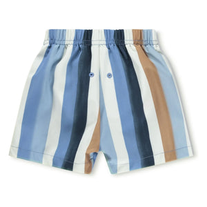 Molo - Newton Striped Swimsuit Shorts Made from Recycled Fibers | Blue
