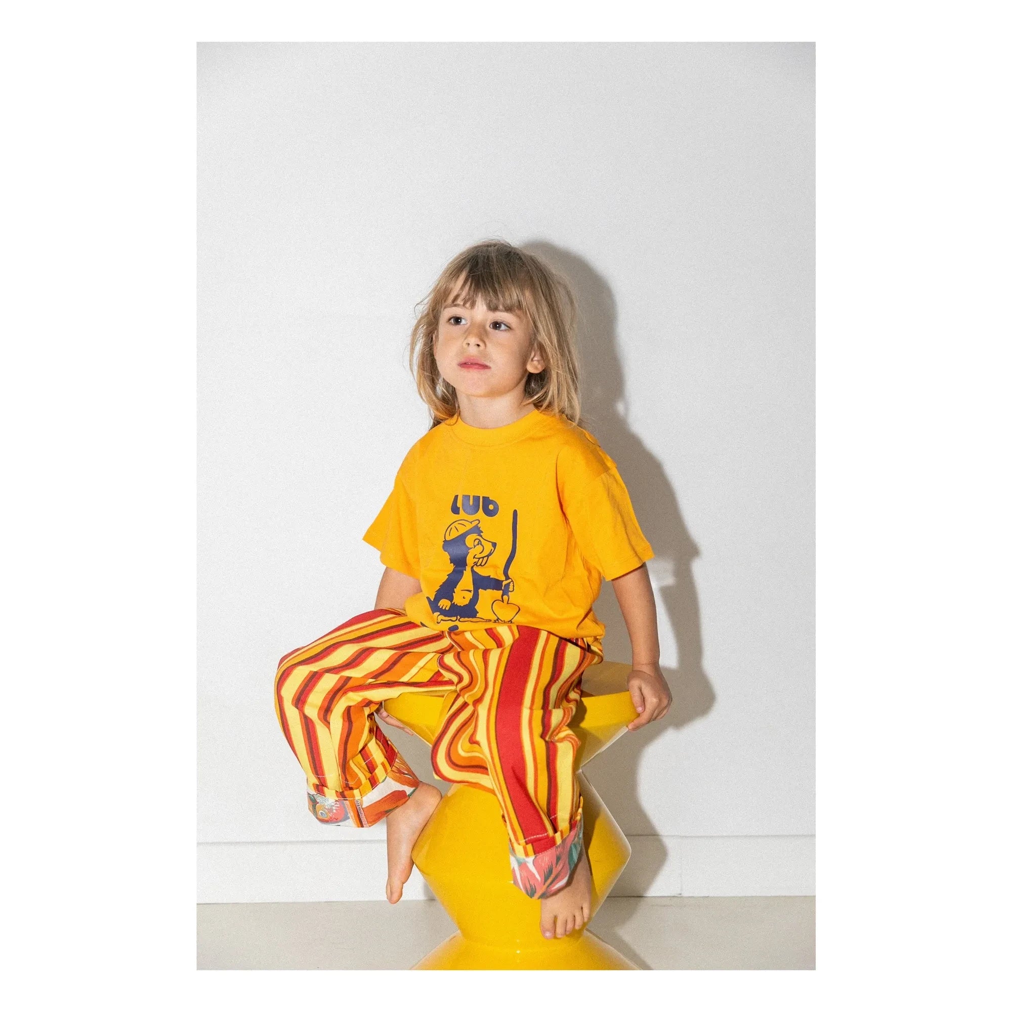 Club Trésor - Striped Beach Umbrella Pants | Orange