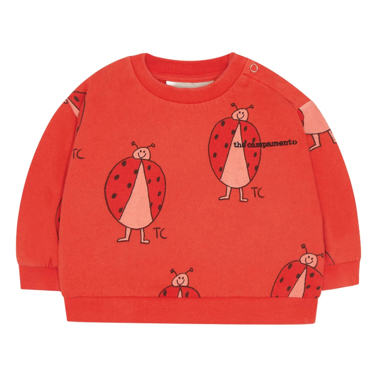 The Campamento - Baby Girl Ladybug Sweatshirt | Red