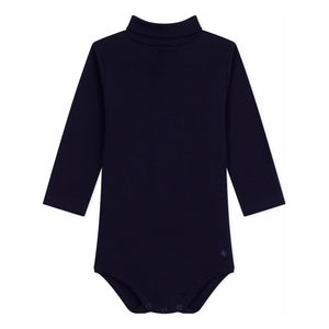 Petit Bateau - Organic Cotton Turtleneck Bodysuit | Night Blue