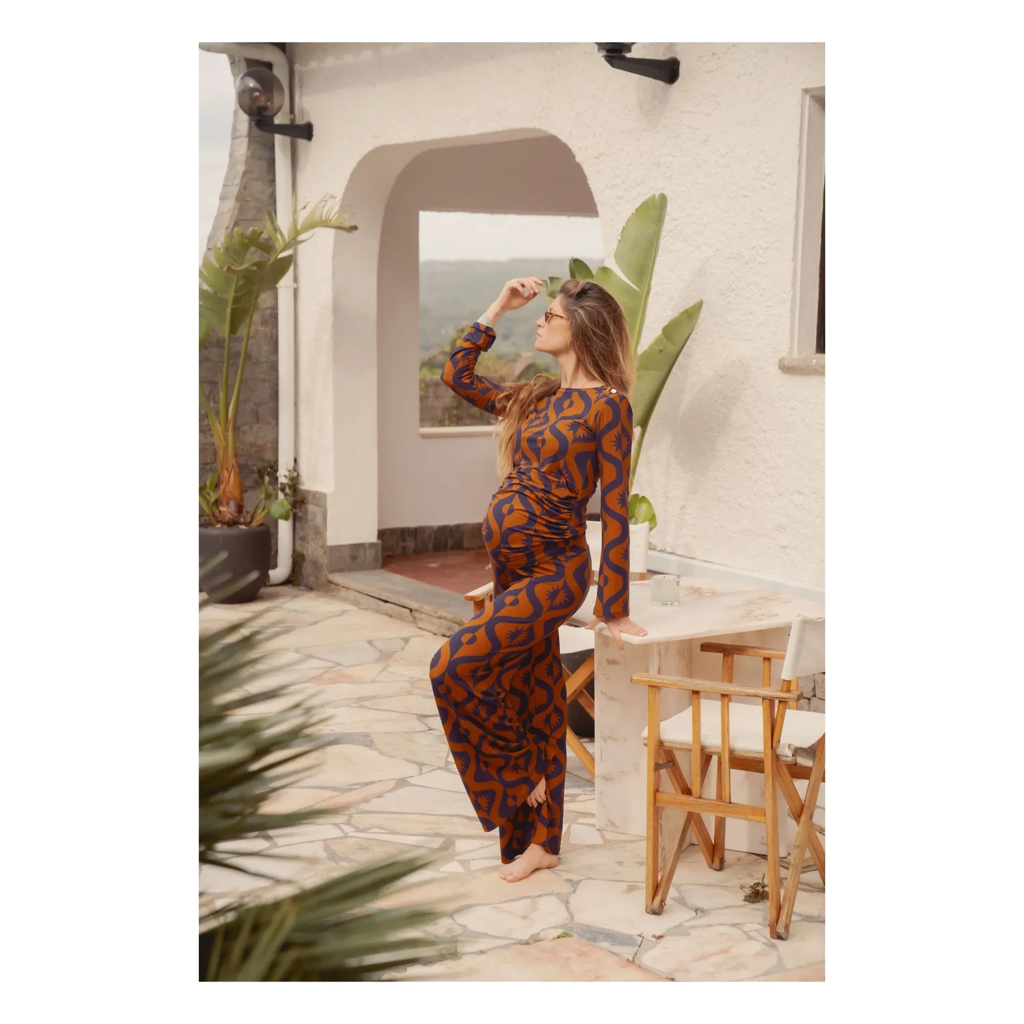 Paloma Collection - Mona Full Moon Maternity Top | Brown