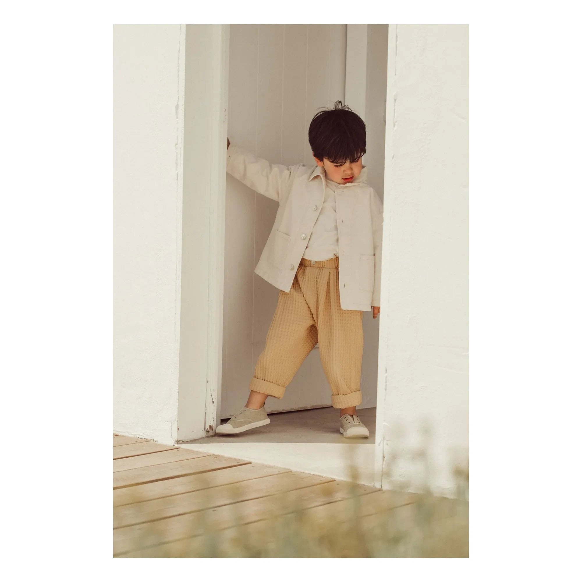THE LiTTLE POETS - Carrotte Camões Waffle Pants | Mustard