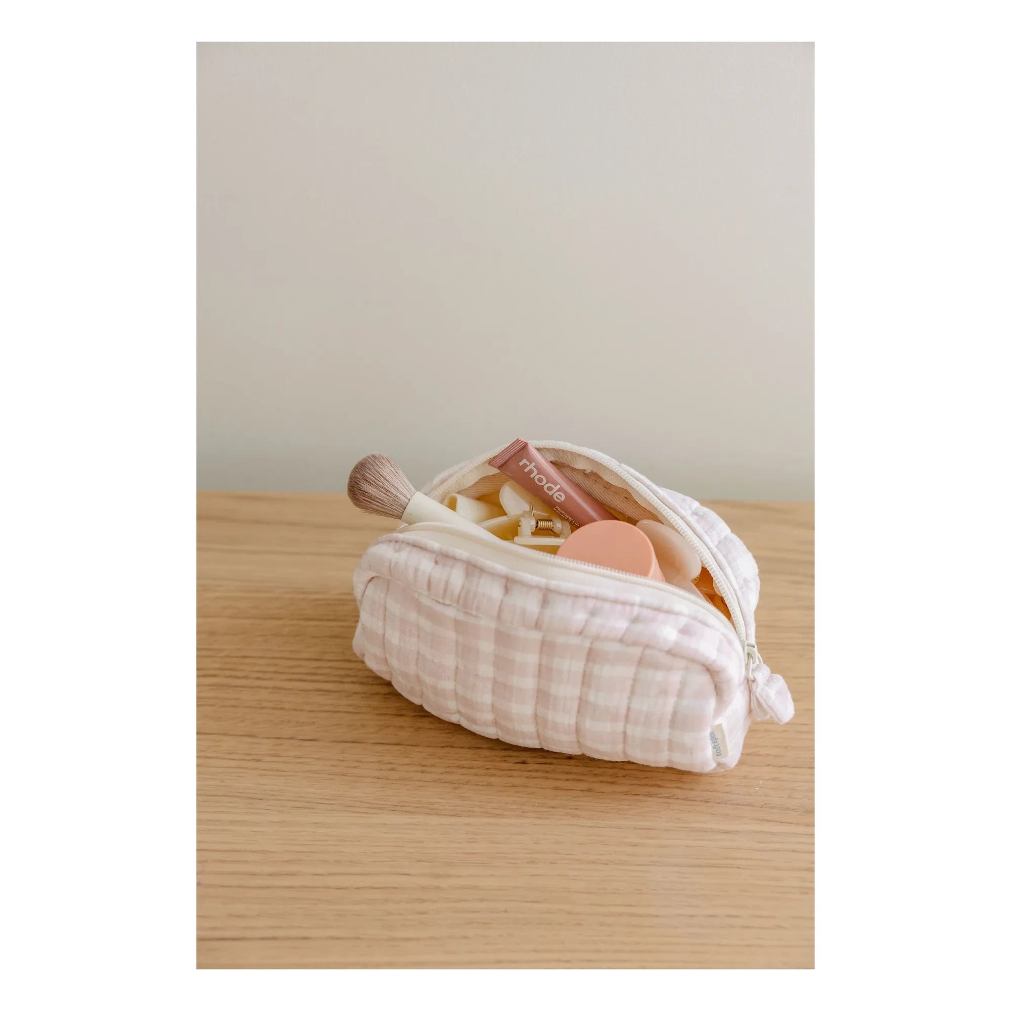 Soft Spot - Organic Cotton Makeup Bag with Rose Water | Light Pink