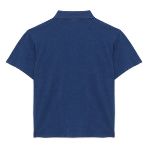 Hundred Pieces - Ozzie Club Sandwich Organic Cotton Polo T-Shirt | Night blue
