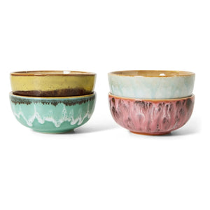 HKliving - 4'lü Stoneware Kase Seti