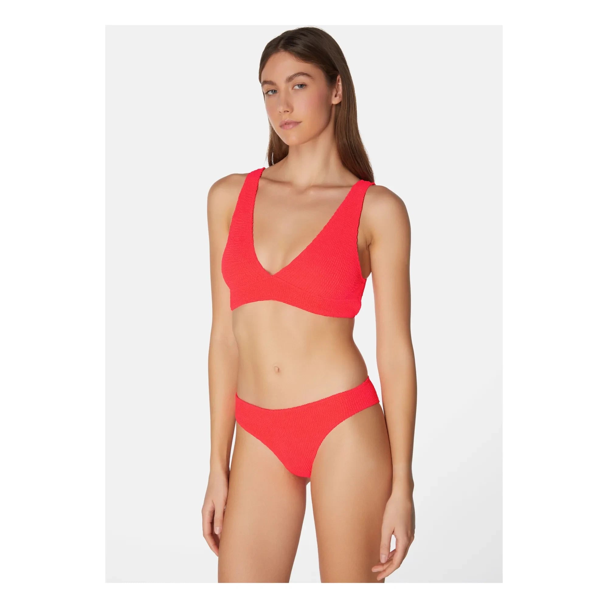 Sorbet Island - Aqua Two-Piece Swimsuit | Fluorescent Pink