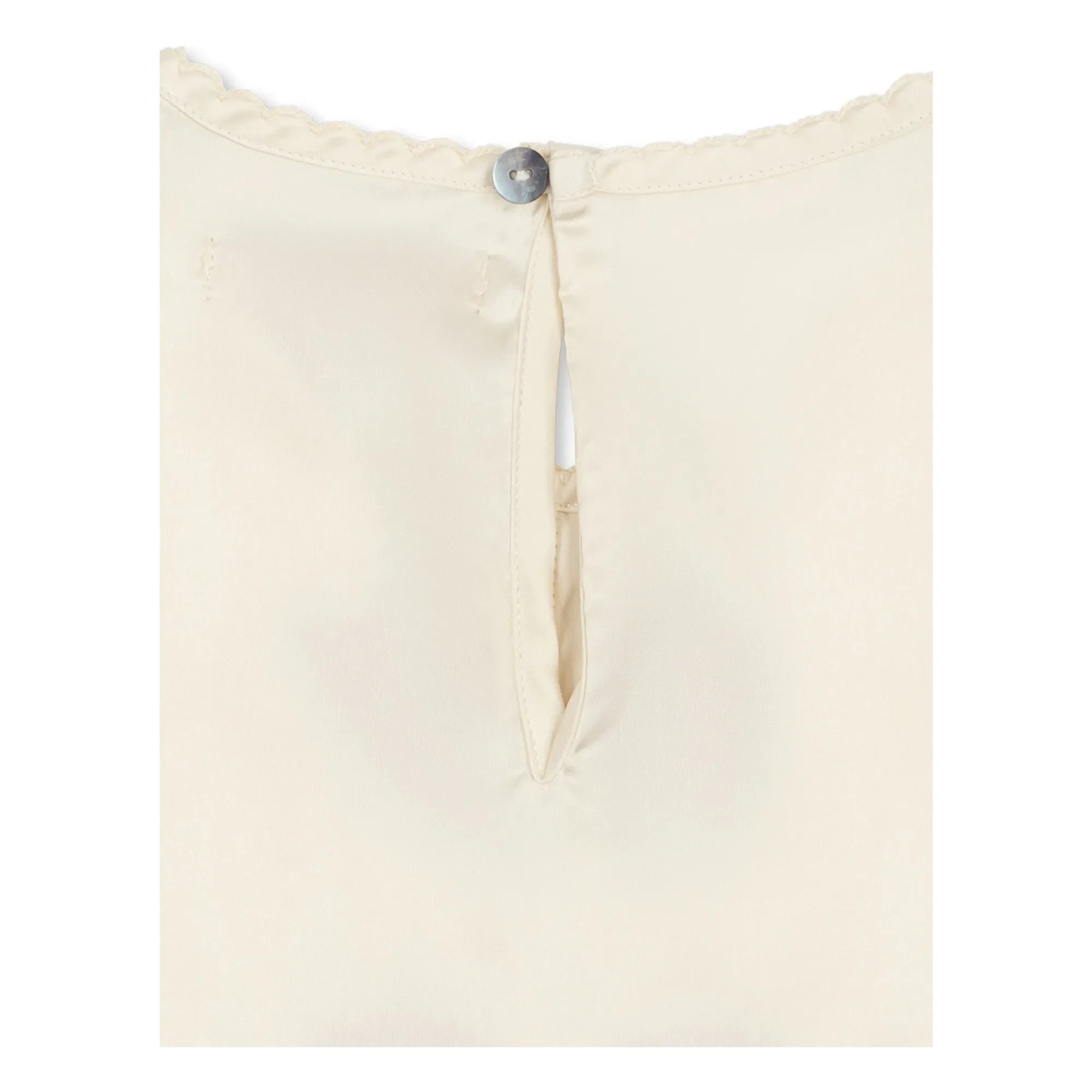 Konges Sløjd - Shimmer Embroidered Tie Blouse | Ecru