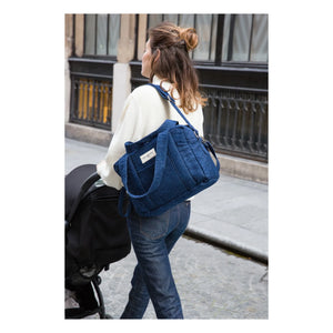 rivedroite - Mini Darcy Transformed Denim Changing Bag | Raw Denim