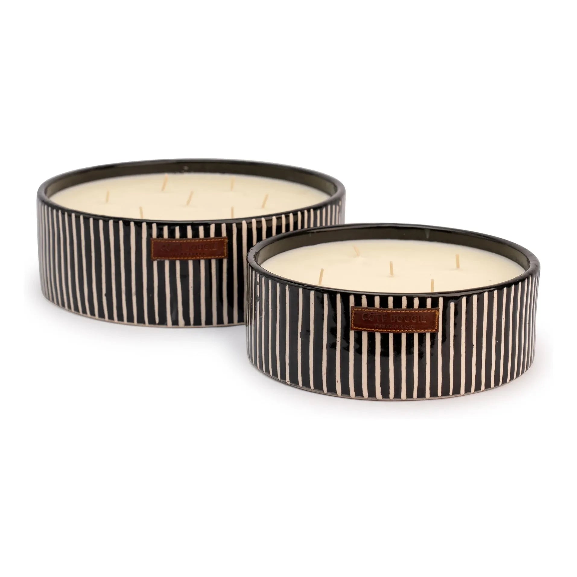 Side Candle - Düz Zebra mum - Fresh Herb