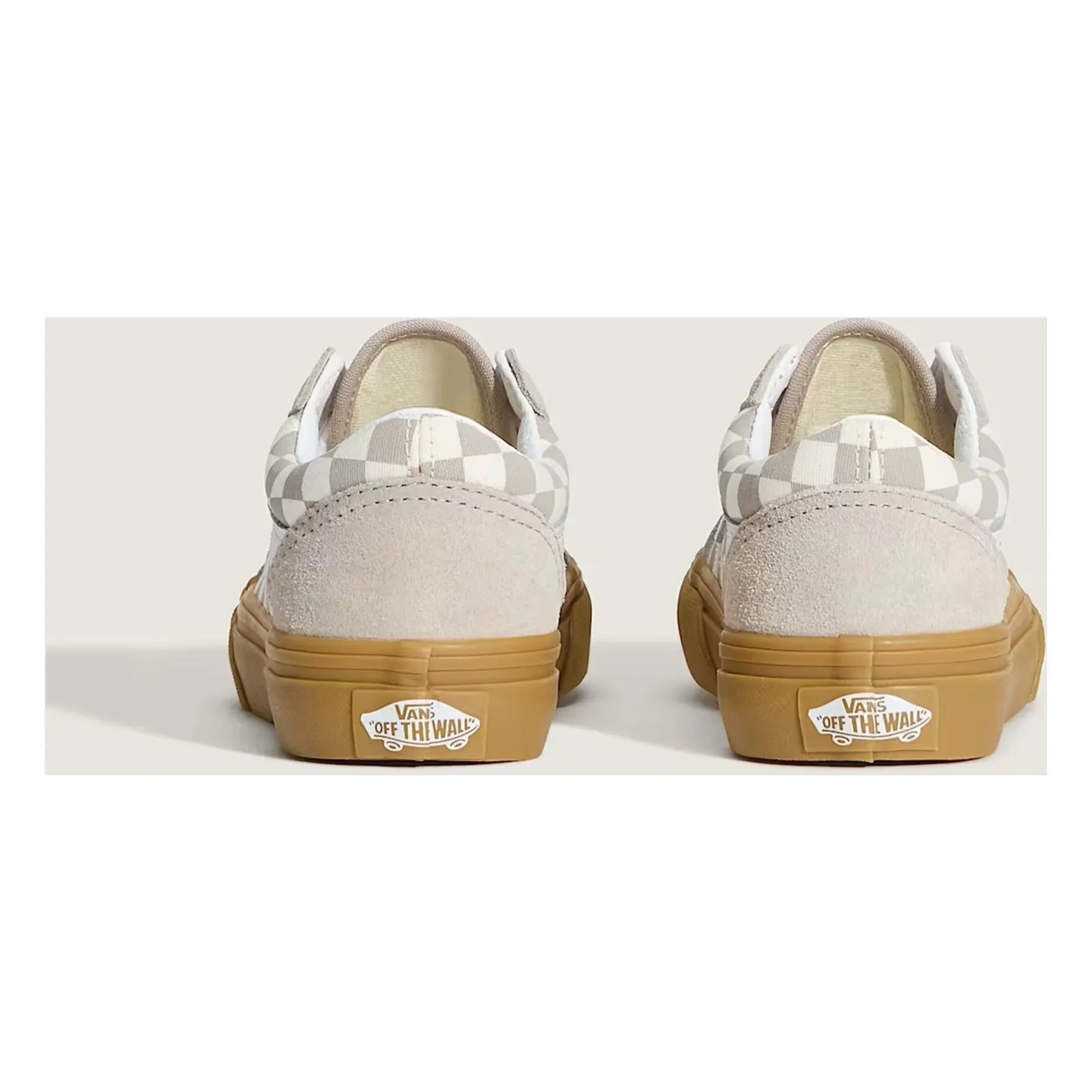 Vans - Old Skool Gum Check Sneakers with Laces | Oatmeal