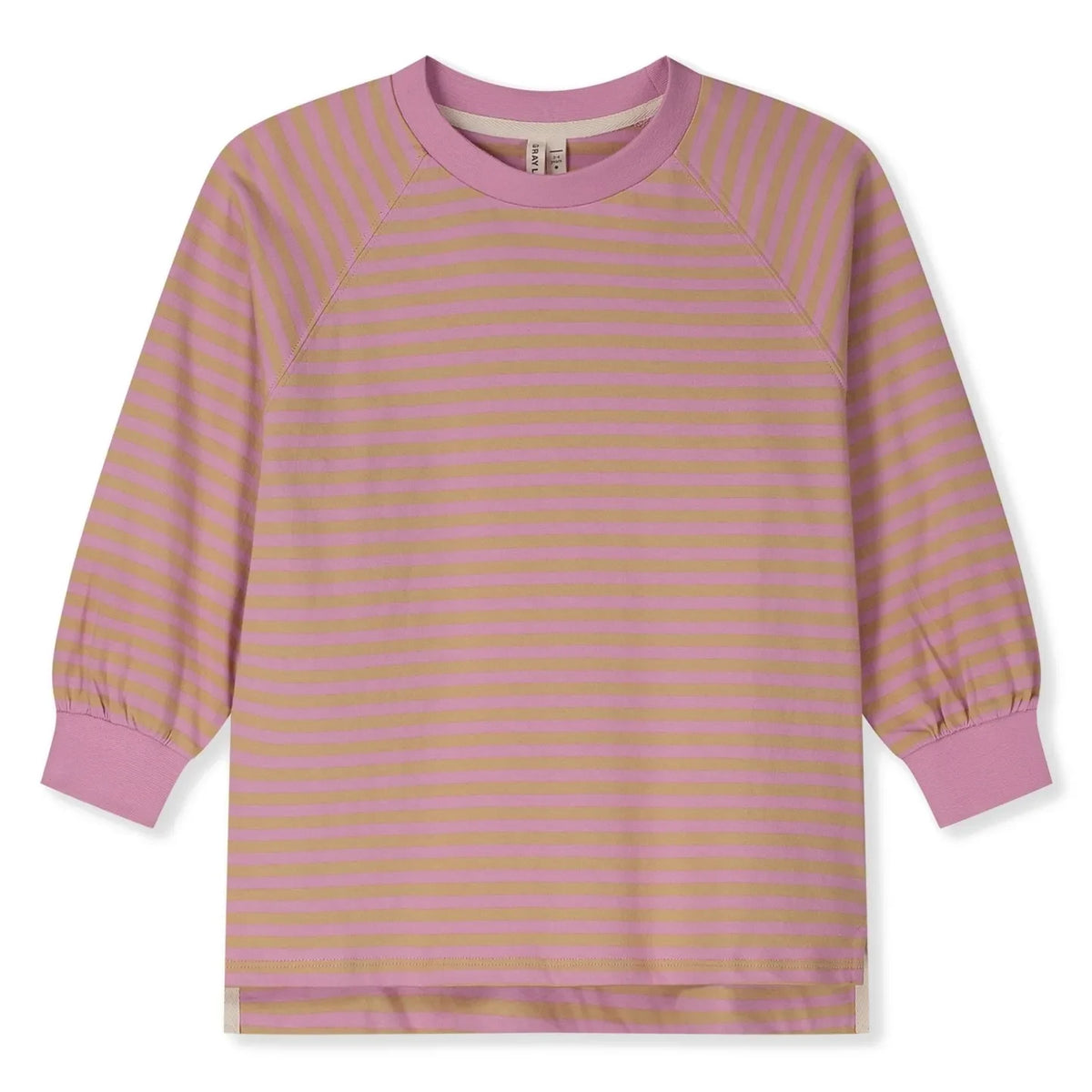 Gray Label - Oversize Çizgili Organik Pamuklu Tişört | Pembe
