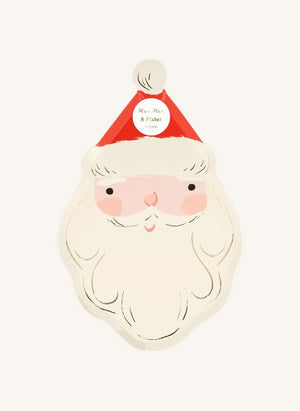 Meri Meri - Santa Claus cutout plates - set of 8