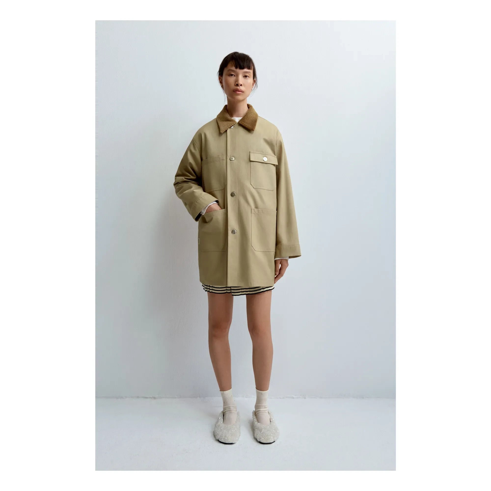 Cordera - Buttoned Jacket | Beige