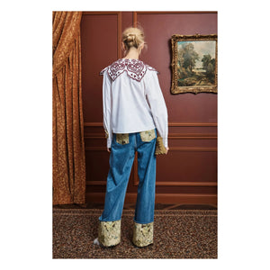 Alémais - Cotton Poplin Embroidered Blouse | Cream