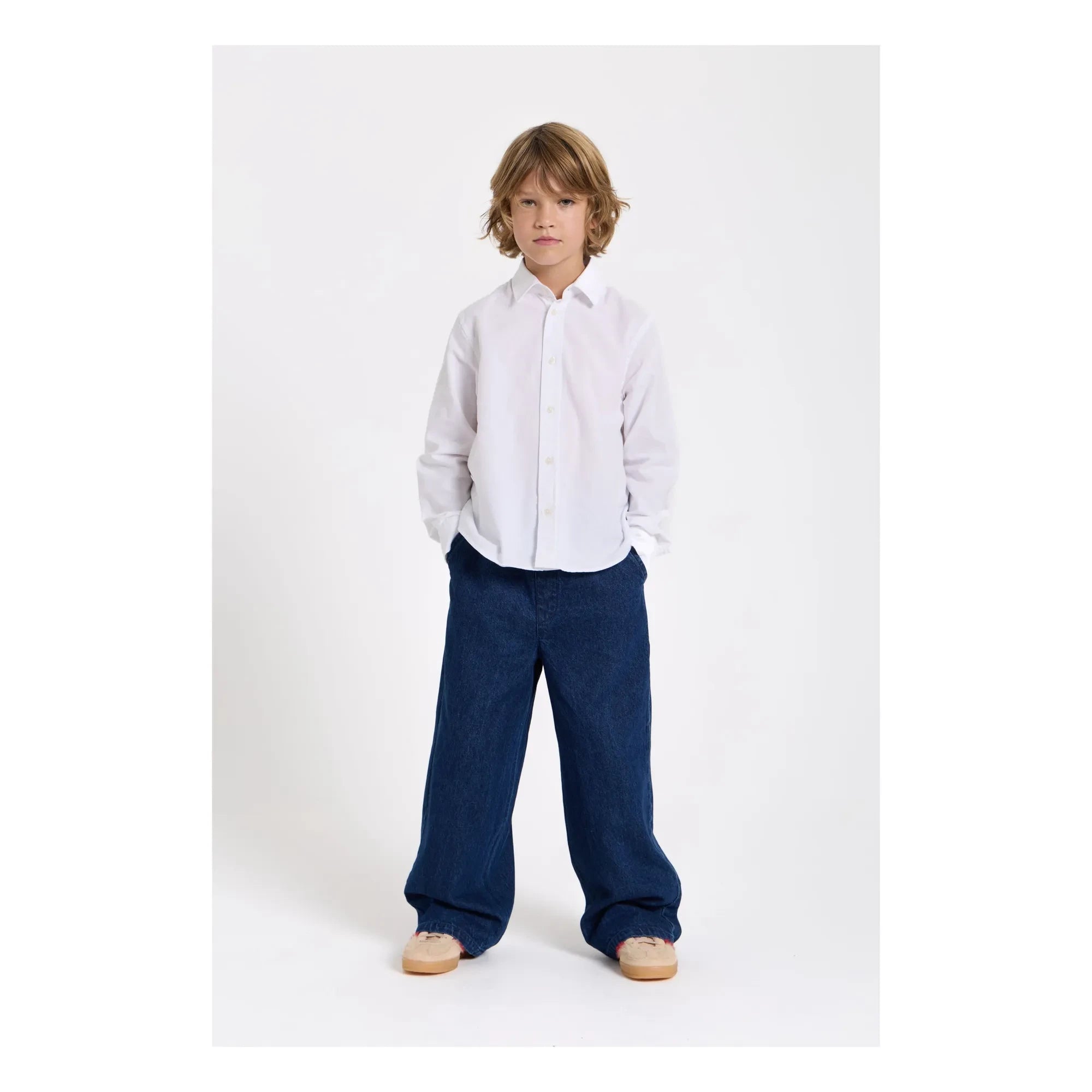 Smallable Kid - Wide Leg Burt Jeans | Raw Denim