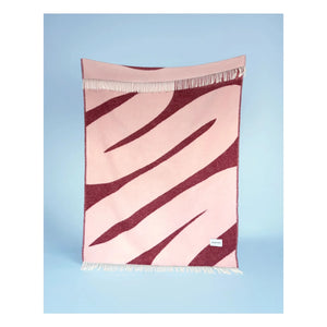 Maison Deux - Swirl yün battaniye | Bordo